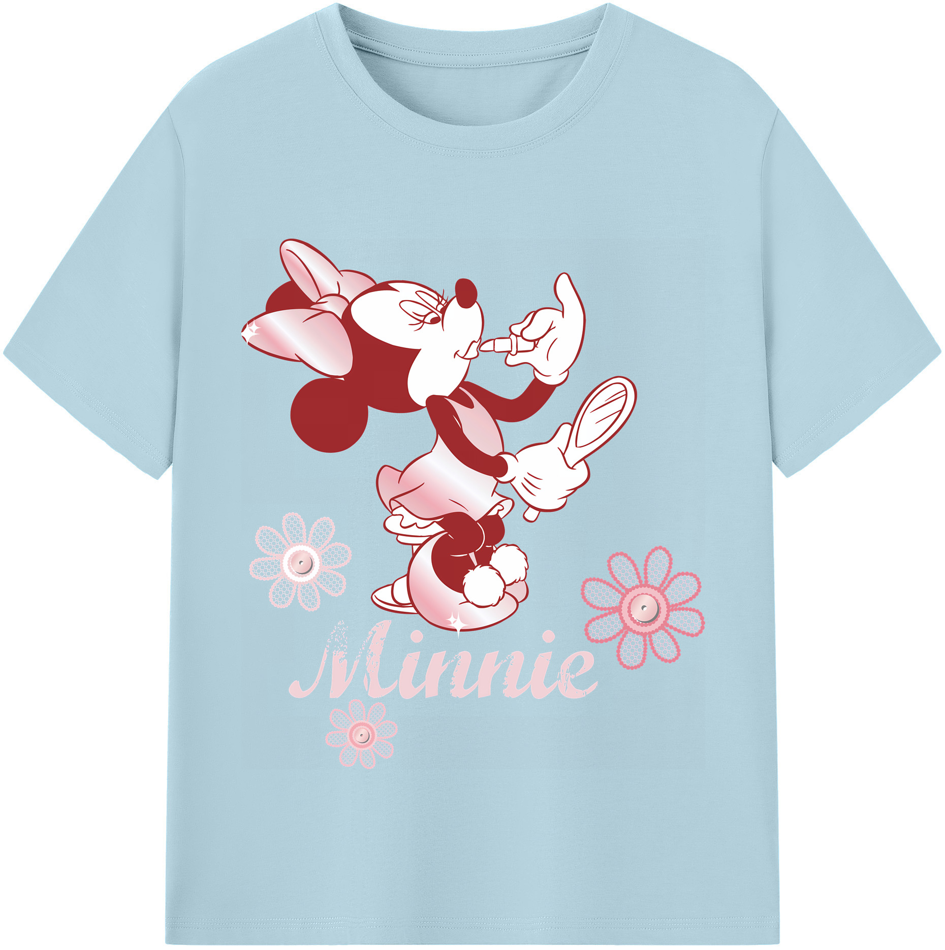 （画像用） ミッキーマウス Mickey Mouse 綿100％半袖Tシャツ（フロントプリント）